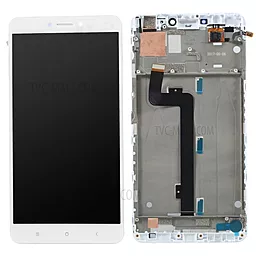 Дисплей Xiaomi Mi Max, Mi Max Pro, Mi Max Prime с тачскрином и рамкой, White - фото Дисплей Xiaomi Mi Max, Mi Max Pro, Mi Max Prime с тачскрином и рамкой, White