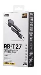 Блютуз гарнитура Remax RB-T27 White - миниатюра 2