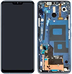 Дисплей LG G7 Plus ThinQ, G7 ThinQ (G710N, G710EM, G710PM, G710VMP, G710ULM, G710EMW, G710EAW, G710AWM) з тачскріном і рамкою, оригінал, Blue