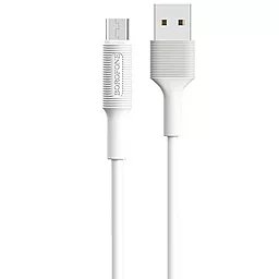 Кабель Borofone BX1 EzSync USB-A - micro USB 12w 2.4a 1м cable White - фото Кабель Borofone BX1 EzSync USB-A - micro USB 12w 2.4a 1м cable White