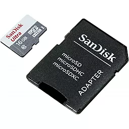 Карта памяти SanDisk microSDHC 16GB Ultra Class 10 UHS-I + SD-адаптер (SDSQUNB-016G-GN3MA) - миниатюра 2