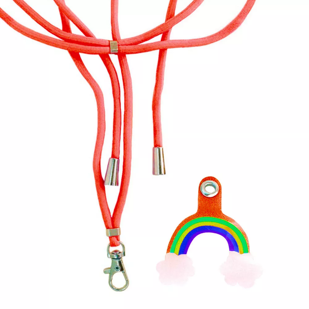 Шнурок на шию Rainbow — Red  - фото 1
