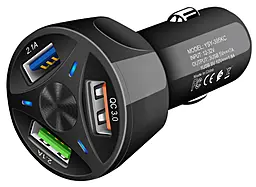 Автомобильное зарядное устройство EasyLife 35w QC3.0 3xUSB-A ports charge black (BK-358) - фото Автомобильное зарядное устройство EasyLife 35w QC3.0 3xUSB-A ports charge black (BK-358)