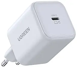 Сетевое зарядное устройство Ugreen X524 45w GaN PD USB-C fast charger white (65053) - фото Сетевое зарядное устройство Ugreen X524 45w GaN PD USB-C fast charger white (65053)