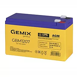 Акумуляторна батарея Gemix 12V 7Ah (GBM1207) - мініатюра 2