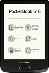 Электронная книга PocketBook 616 Basic Lux 2 (PB616-H-CIS) Black - фото Электронная книга PocketBook 616 Basic Lux 2 (PB616-H-CIS) Black