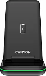 Бездротовий (індукційний) зарядний пристрій Canyon 3-in-1 15w wireless charger black (CNS-WCS304B)