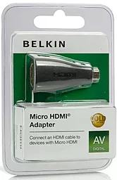 Видео переходник (адаптер) Belkin HDMI AF/ MICRO HDMI AM) SWIVEL,BLACK,GOLD-PLATED - миниатюра 2
