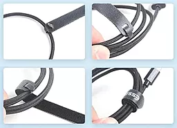 Органайзер для кабелей Essager Cable Organizer Earphone Cord Management Holder Clip 30 шт Black (EXD-KBD01) - миниатюра 3