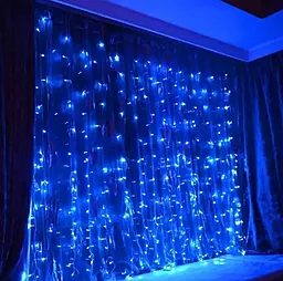 Гирлянда Xmas водопад 320-B 3*2 метра Синий - фото Гирлянда Xmas водопад 320-B 3*2 метра Синий