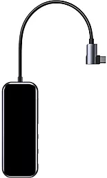Мультипортовый USB Type-C хаб Baseus Mirror Series Multifunctional Hub w/SD USB-C -> 3xUSB3.0 + HDMI + SD/TF + PD Deep Gray (CAHUB-CZ0G) - миниатюра 2