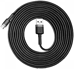 USB Кабель Baseus Cafule 3M USB Type-C Cable Black (CATKLF-UG1) - мініатюра 3