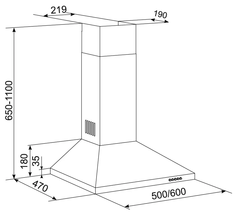 Airvent/chim ELEYUS KENT 700 60 WH - фото 9