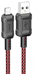 Кабель Hoco X94 Leader USB-A - Lightning 12w 2.4a 1м cable Red