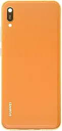 Задняя крышка корпуса Huawei Y6 2019 / Y6 Prime 2019 / Y6 Pro 2019 со стеклом камеры, без отверстия под отпечаток пальца, Original Amber Brown - фото Задняя крышка корпуса Huawei Y6 2019 / Y6 Prime 2019 / Y6 Pro 2019 со стеклом камеры, без отверстия под отпечаток пальца, Original Amber Brown