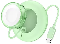 Бездротовий (індукційний) зарядний пристрій Hoco CW51 0.5a wireless charger green - фото Бездротовий (індукційний) зарядний пристрій Hoco CW51 0.5a wireless charger green