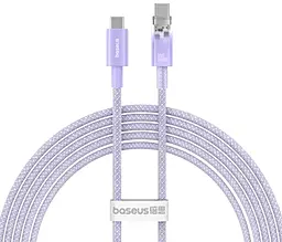 Кабель Baseus Explorer Series Smart Temperature Control USB Type-C - Type-C 100w 5a 2м PD cable Purple (P10319703511-01) - фото Кабель Baseus Explorer Series Smart Temperature Control USB Type-C - Type-C 100w 5a 2м PD cable Purple (P10319703511-01)