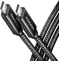 Мультимедийный кабель AXAGON USB3.2 Type-C - Type-C 4k 60hz 100w 5a 1м 20gbps PD data cable Black (BUCM32-CM10AB) - фото Мультимедийный кабель AXAGON USB3.2 Type-C - Type-C 4k 60hz 100w 5a 1м 20gbps PD data cable Black (BUCM32-CM10AB)