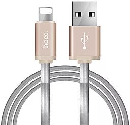 USB Кабель Hoco U5 Full-Metal Lightning Cable 1.2M 2.4A Gold