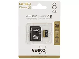 Карта пам'яті Verico microSDHC 8GB Class 10 UHS-I U1 + SD-адаптер (1MCOV-MAH983-NN) - фото Карта пам'яті Verico microSDHC 8GB Class 10 UHS-I U1 + SD-адаптер (1MCOV-MAH983-NN)