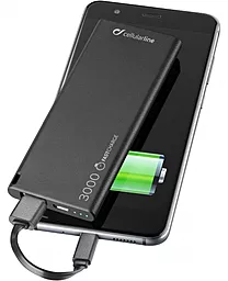 Повербанк CellularLine FreePower Slim 3000 Black (FREEPSLIM3000K) - фото Повербанк CellularLine FreePower Slim 3000 Black (FREEPSLIM3000K)