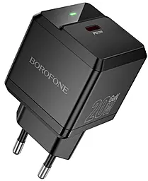 Сетевое зарядное устройство Borofone BN18 Intenso 20w GaN PD USB-C port fats charger black - фото Сетевое зарядное устройство Borofone BN18 Intenso 20w GaN PD USB-C port fats charger black