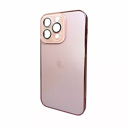 Чохол AG Glass Sapphire Frame MagSafe Logo for Apple iPhone 15 Pro Max Pink