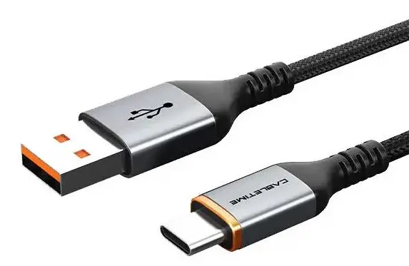 Кабель Cabletime USB-A - Type-C 100w 5a 2м cable Black (CA50L) - фото 1