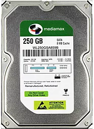 Жесткий диск Mediamax 250GB 5900rpm 8MB (WL250GSA859B_) - фото Жесткий диск Mediamax 250GB 5900rpm 8MB (WL250GSA859B_)