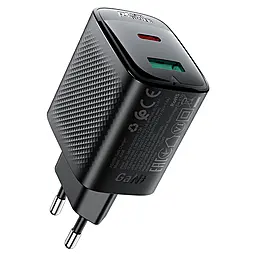 Сетевое зарядное устройство AceFast A106 45w GaN PD USB-C/USB-A ports charger black - фото Сетевое зарядное устройство AceFast A106 45w GaN PD USB-C/USB-A ports charger black