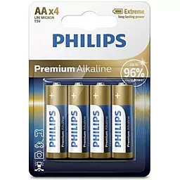 Батарейки Philips AA / LR6 Premium Alkaline 4шт (LR6M4B/10)