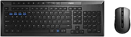 Комплект (клавіатура+мишка) Rapoo (8200M) Black - мініатюра 2
