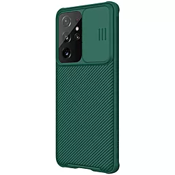 Чехол Nillkin Camshield (шторка на камеру) для Samsung Galaxy S21 Ultra Зеленый / Dark Green - миниатюра 2