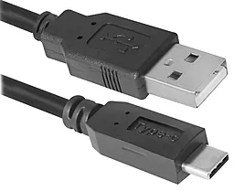Кабель Defender USB09-03PRO USB-A - Type-C 15w 3a 1м cable Black (87492)