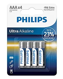 Батарейки Philips AAA/LR03 Ultra Alkaline 4шт (LR03E4B/10) 1.5 V