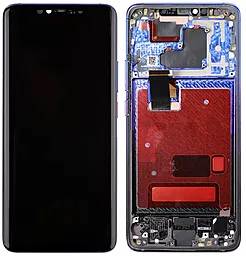Дисплей Huawei Mate 20 Pro (с датчиком Touch ID) (LYA-L09, LYA-L29, LYA-AL00, LYA-AL10, LYA-TL00, LYA-L0C) с тачскрином и рамкой, оригинал, Twilight