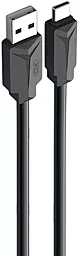Кабель XO NB232 USB-A - Type-C 12w 2.4a 1м cable Black - фото Кабель XO NB232 USB-A - Type-C 12w 2.4a 1м cable Black