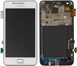Дисплей Samsung Galaxy S2 I9100 з тачскріном і рамкою, White - фото Дисплей Samsung Galaxy S2 I9100 з тачскріном і рамкою, White