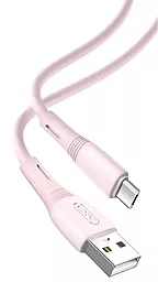 USB Кабель XO NB225 Silicone Two-Color 12w 2.4a micro USB cable pink
