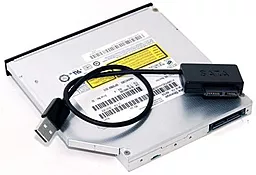 Адаптер з кабелем для передачі данних Maiwo K102-U2S USB 2.0 SlimLine SATA 13 pin 0.3 м - мініатюра 5