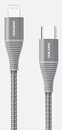 Кабель USB PD Vokamo Luxlink USB Type-C - Lightning Cable Grey (VKM20056)