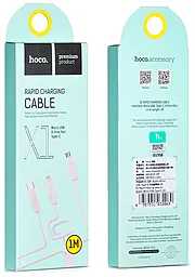 Універсальний кабель Hoco X1 Rapid 3-in-1 USB-A to Type-C/Lightning/micro USB 12w 2.4a 1м сable White - мініатюра 5 Універсальний кабель Hoco X1 Rapid 3-in-1 USB-A to Type-C/Lightning/micro USB 12w 2.4a 1м сable White - мініатюра 5