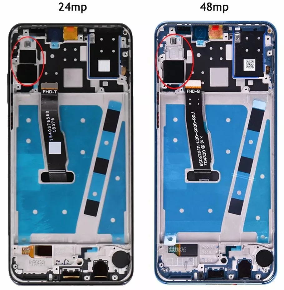Дисплей Huawei P30 Lite, Nova 4e (24 MP) с тачскрином и рамкой, Blue - фото 2