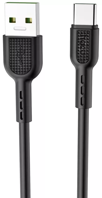 Кабель Hoco X33 Surge USB-A - Type-C 25w 5a 1м cable Black - фото 1