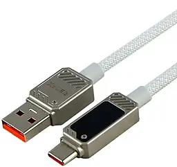 Кабель Remax RC-C070 Suxien Series Smart Digital Display USB-A - Type-C 66w 6a 1.2м Huawei SCP cable White - фото Кабель Remax RC-C070 Suxien Series Smart Digital Display USB-A - Type-C 66w 6a 1.2м Huawei SCP cable White