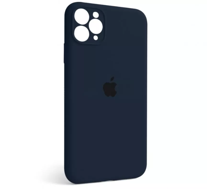 Чехол Silicone Case Full Camera для Apple iPhone 11 Pro Max Deep Navy - фото 1