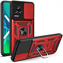 Ударостійкий чохол Camshield Serge Ring for Magnet для Xiaomi Poco F4 Червоний