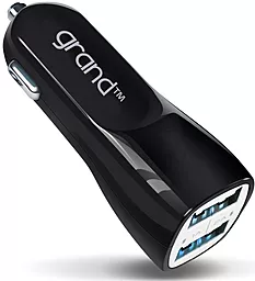Автомобільний зарядний пристрій Grand Dual USB Car Charger 2.1A\1A Black