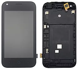 Дисплей ZTE Blade L110 с тачскрином и рамкой, Black