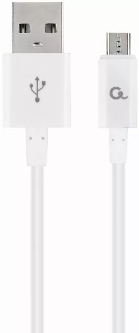 Кабель Cablexpert USB-A - micro USB 10.5w 2м cable White (CC-USB2P-AMmBM-2M-W) - фото 1